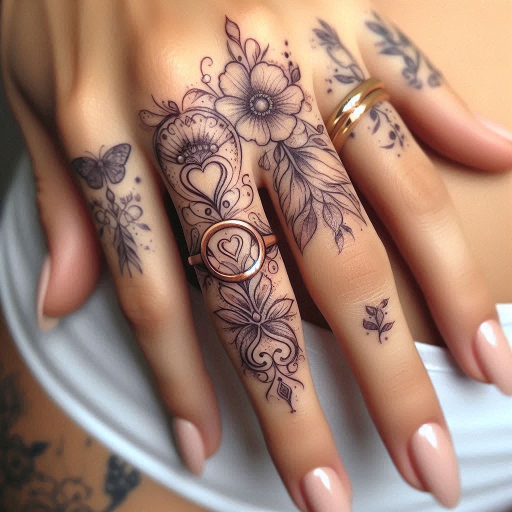 Wedding ring tattoo